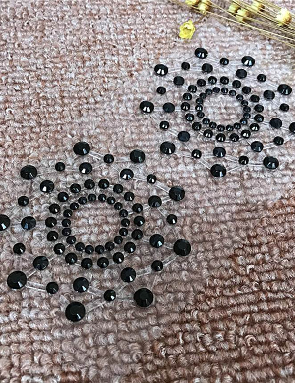 Black Acrylic Diamonds Nipple Cover - LushIntimate 