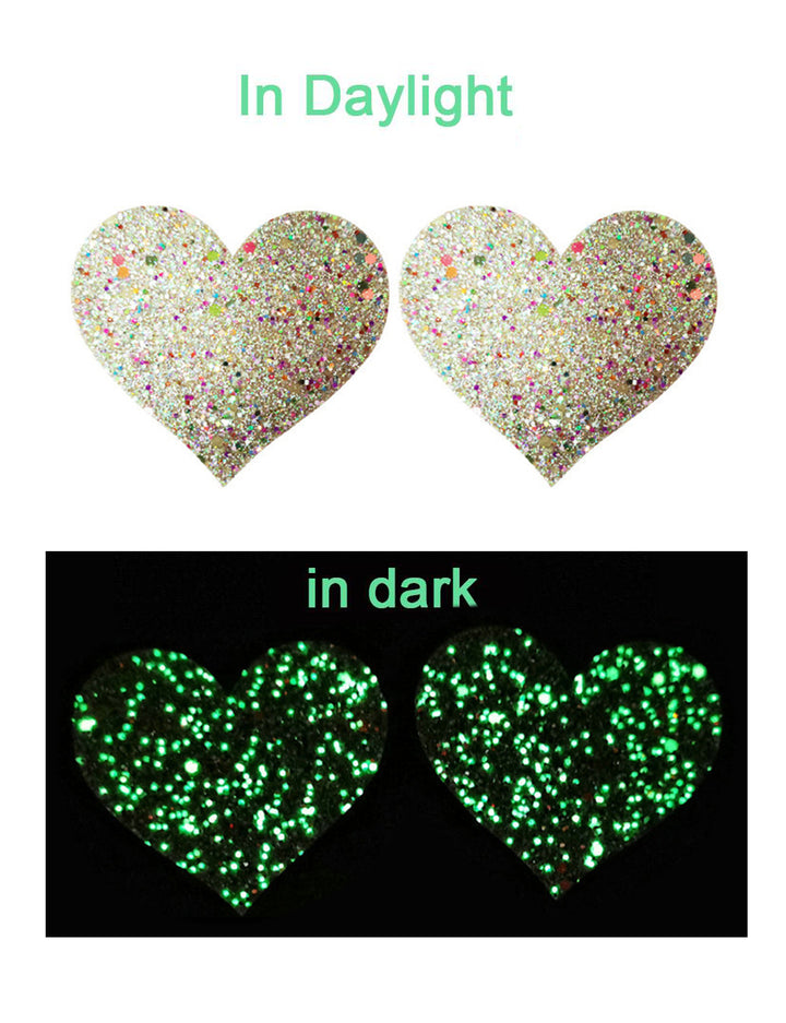 Glow In the Dark Heart Nipple Cover - LushIntimate 