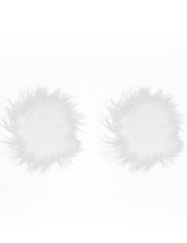 White Fluffy Nipple Cover - LushIntimate 
