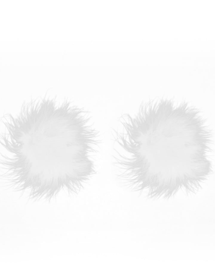 White Fluffy Nipple Cover - LushIntimate 